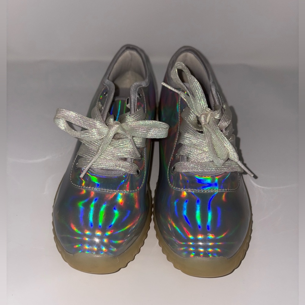 Urban Outfitters Holographic Light Up Sneakers Size 8